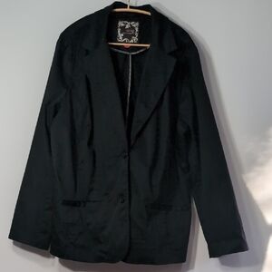 Old Navy | Cotton Stretch Classic Black Blazer Trench Coat Size 3X